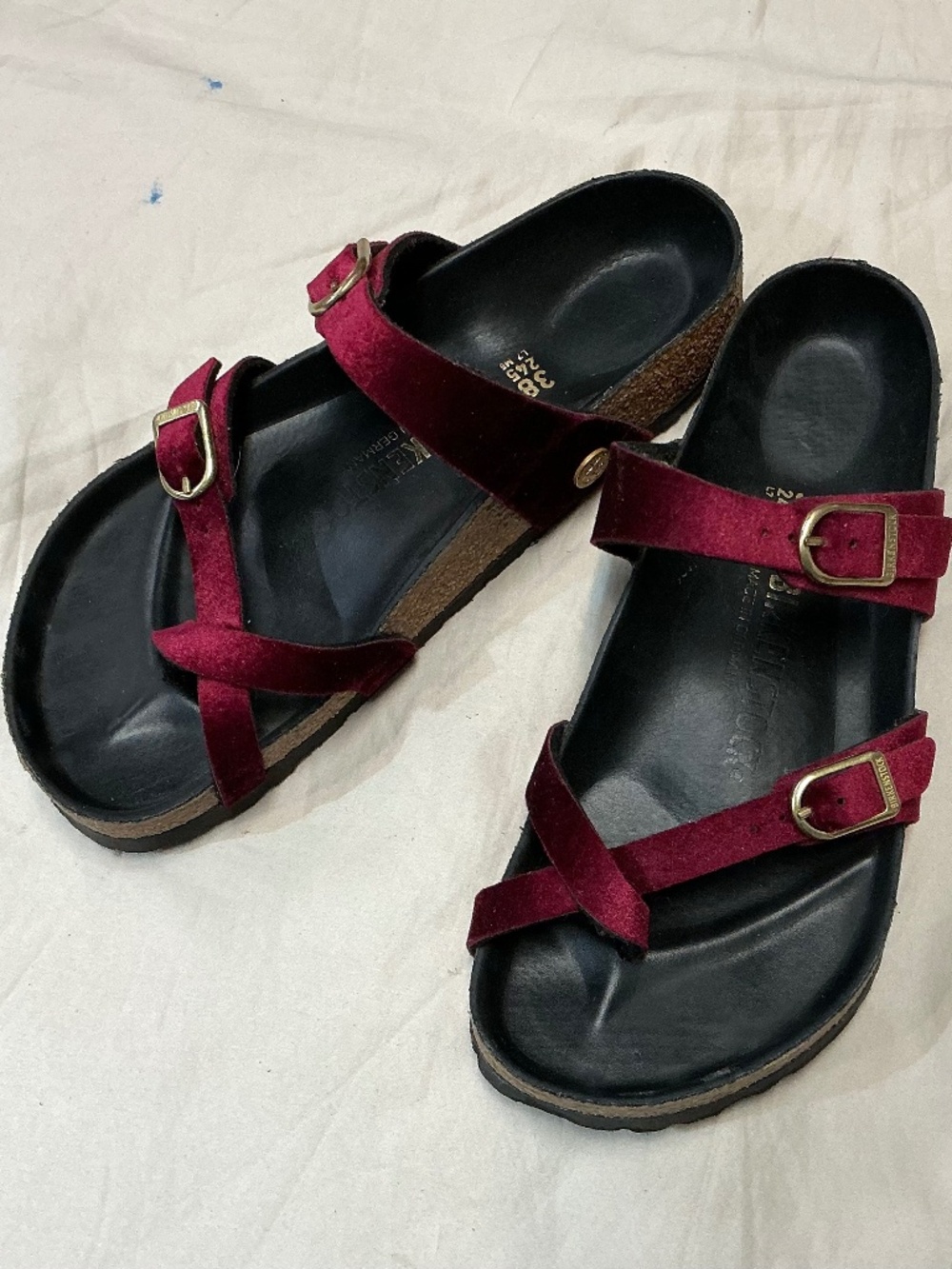 Birkenstock Mayari sandals velvety purple upper US 7 EU 38